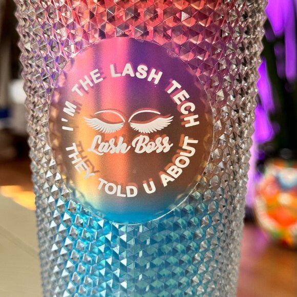 Rainbow Studded Tumbler – Lash Boss Edition- NEW - Picture 5 of 5